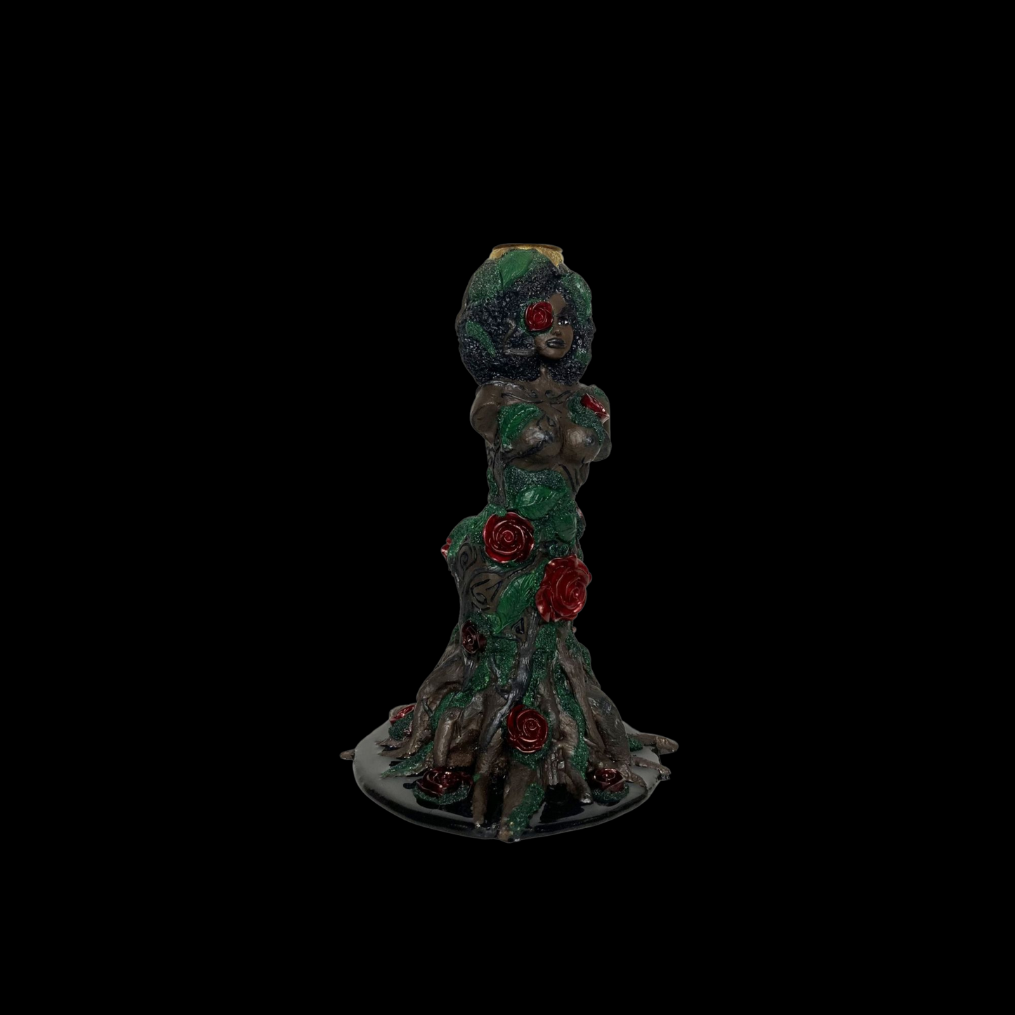 Goddess of Growth Candle Holder – Rose Design
